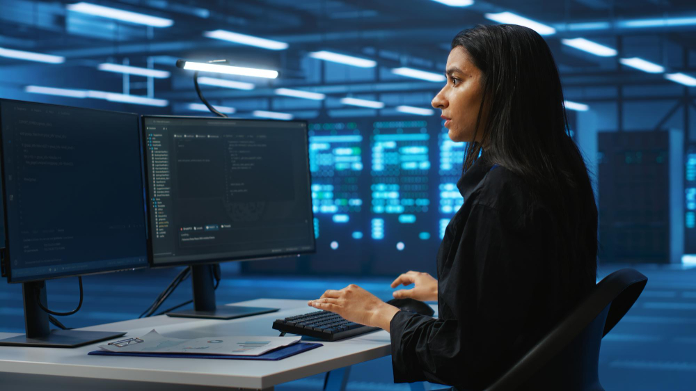 IT-Team nutzt eine Weboberfläche zur Verwaltung von Cloud-Diensten und Ressourcen